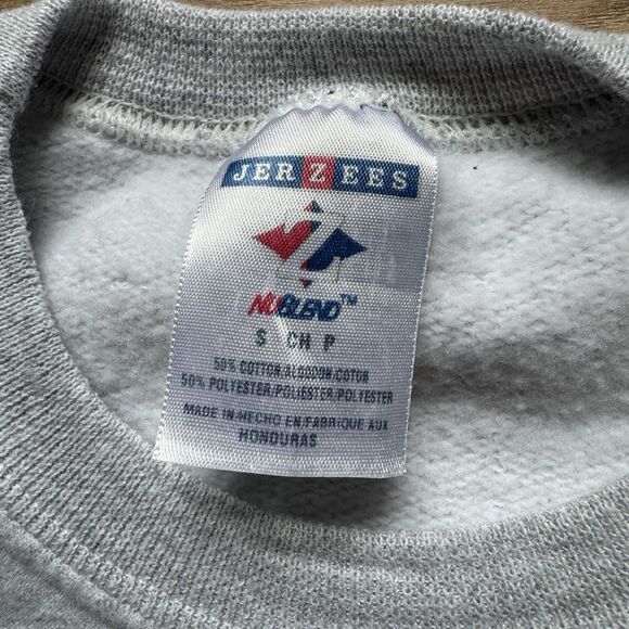 Vintage JERZEES Christmas Sweatshirt Adult Size S Santa Cute Holiday - Picture 3 of 9